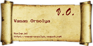 Vasas Orsolya névjegykártya