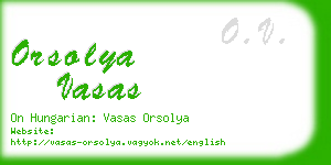 orsolya vasas business card